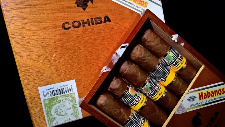 A box of Cohiba cigars