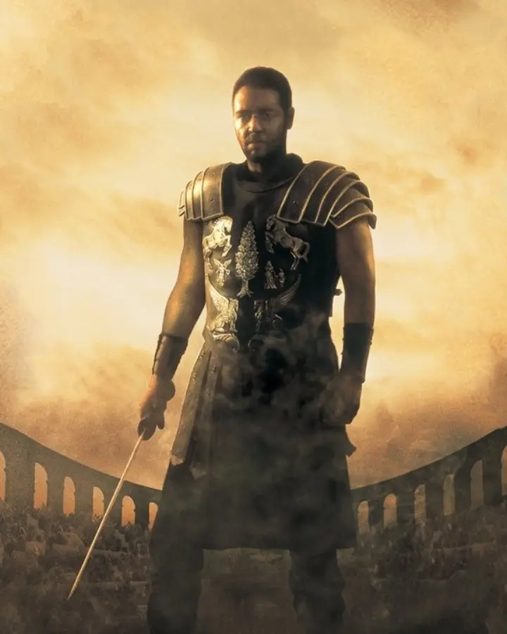 Maximus in the arena in Gladiator