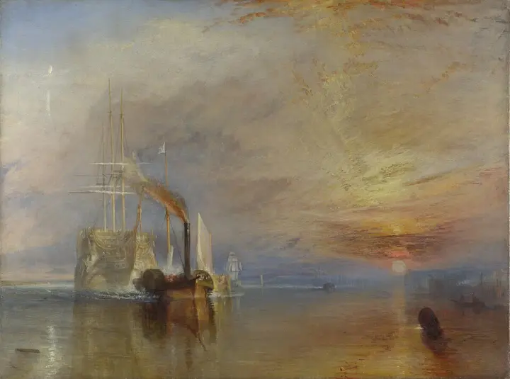 Turner's The Fighting Temeraire at sunset